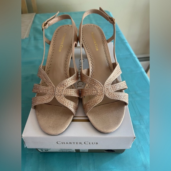 Charter Club Shoes - Charter Club Women's Gold Heeled Sandals